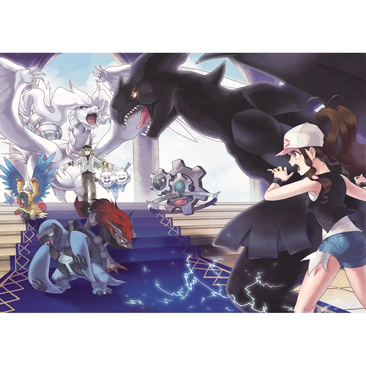 The final fight: Reshiram Vs Zekrom Mouse Pad (Desk Mat)