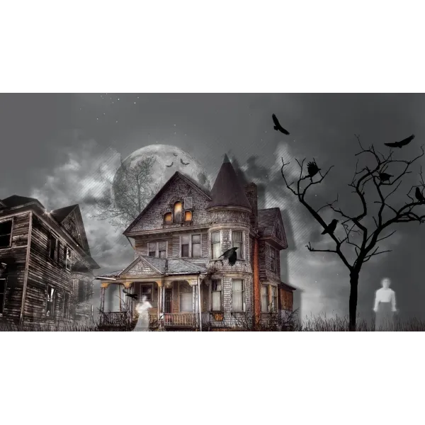 Haunted House Mouse Pad (Desk Mat)