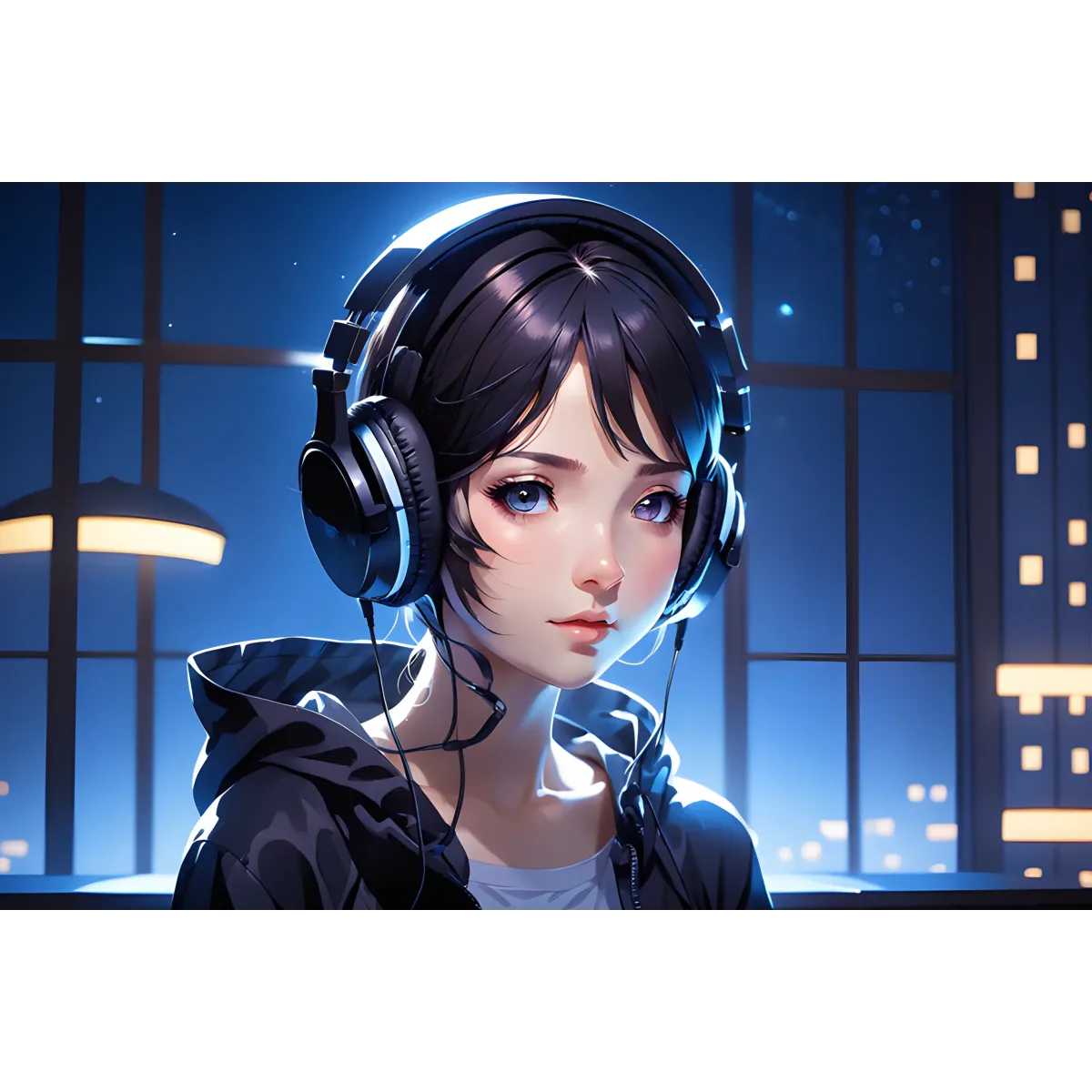 AI Art,headphones  Mouse Pad (Desk Mat)