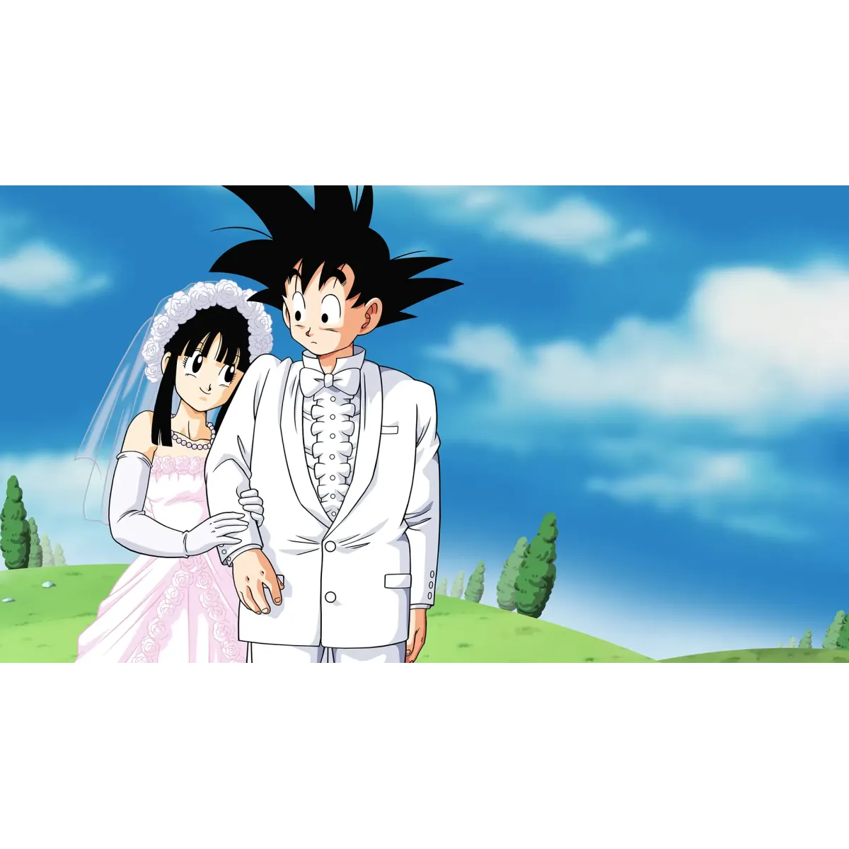 Goku and Chi-Chi Marriage  Mouse Pad (Desk Mat)