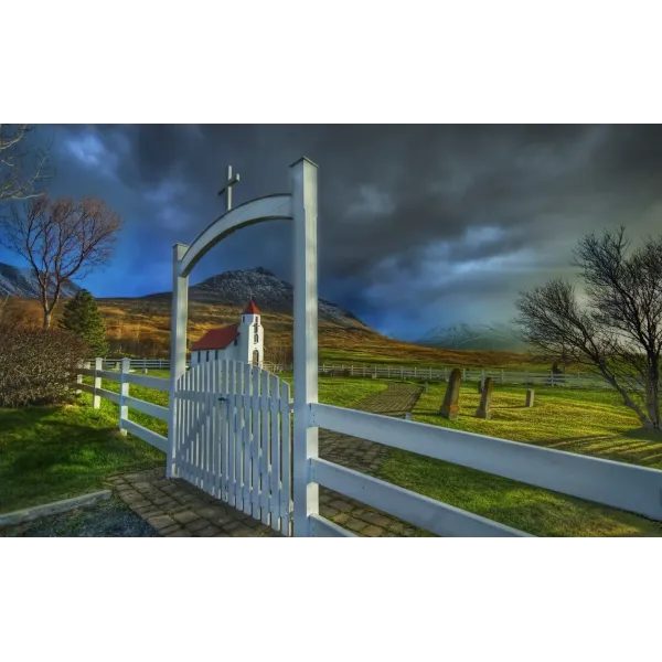 Church in the Country Mouse Pad (Desk Mat)