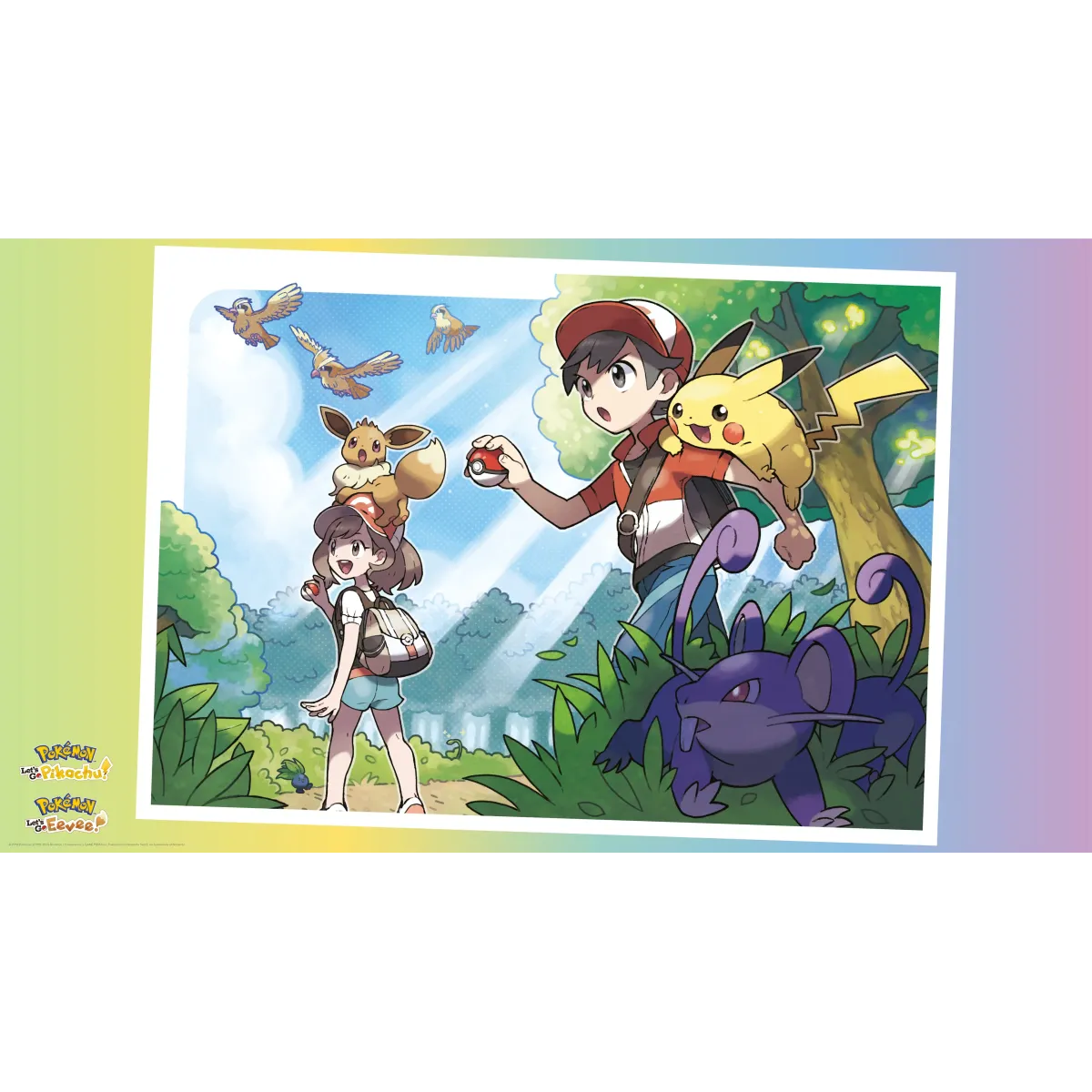 Pokemon: Let’s Go Pikachu and Let’s Go Eevee Mouse Pad (Desk Mat)