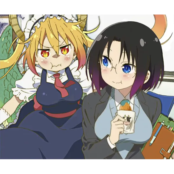 Elma and Tooru Mouse Pad (Desk Mat)