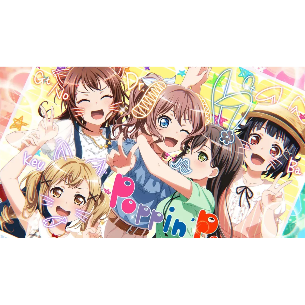 Poppin'Party  Mouse Pad (Desk Mat)