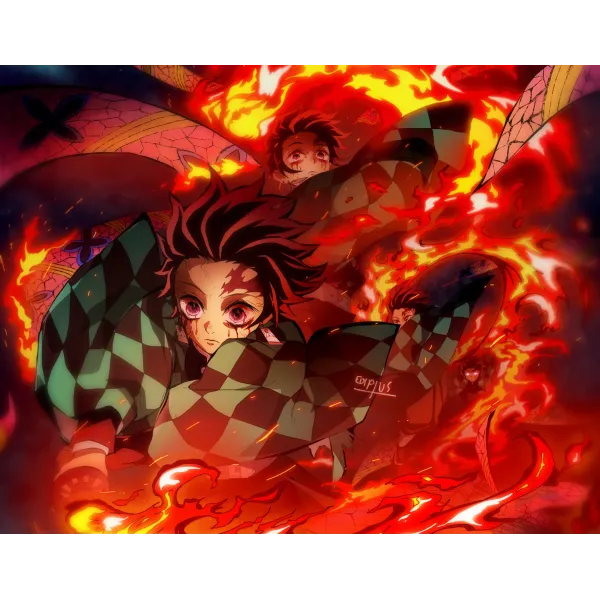 Anime Demon Slayer: Kimetsu no Yaiba  Mouse Pad (Desk Mat)