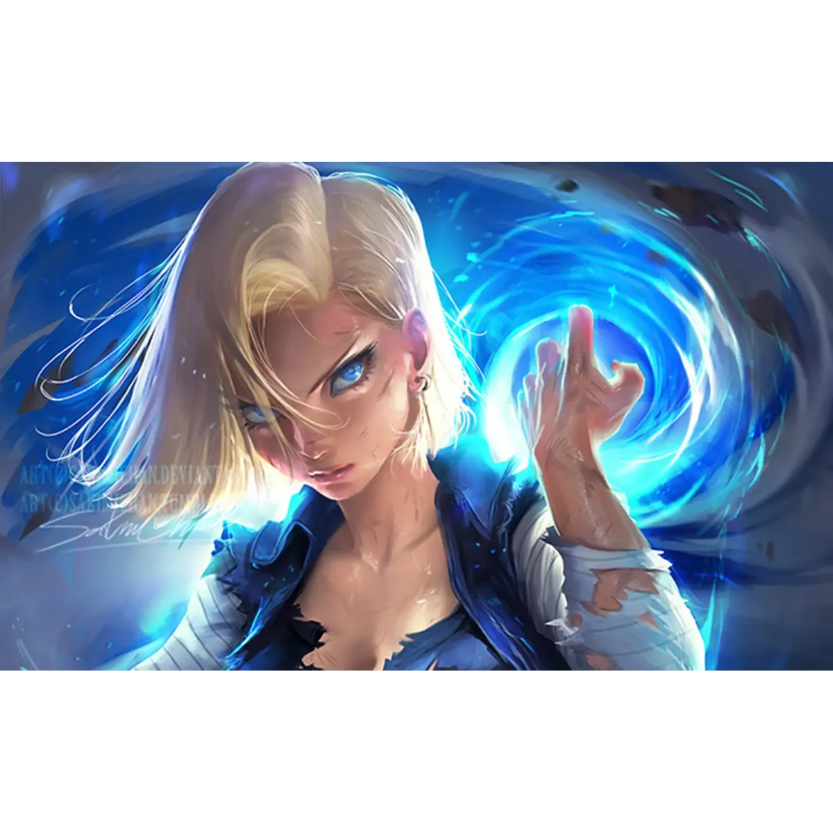 Android 18  Mouse Pad (Desk Mat)