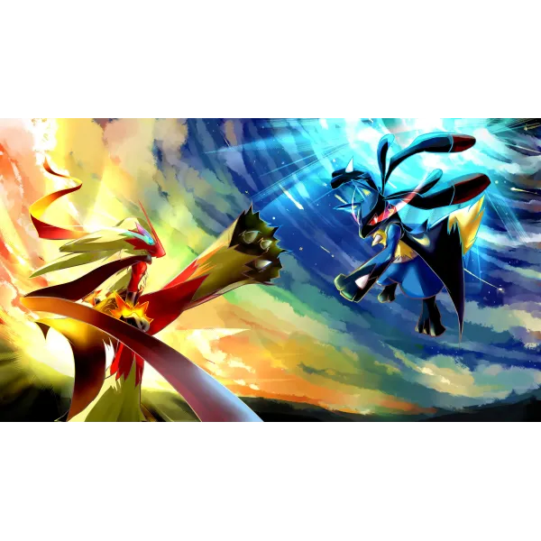 Lucario vs Brasegali  Mouse Pad (Desk Mat)