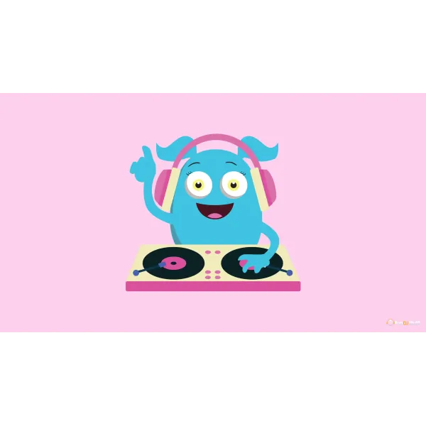 Cute Monster Girly DJ  Mouse Pad (Desk Mat)