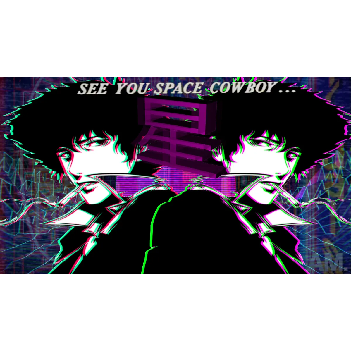 Cowboy Bebop vaporwave Mouse Pad (Desk Mat)