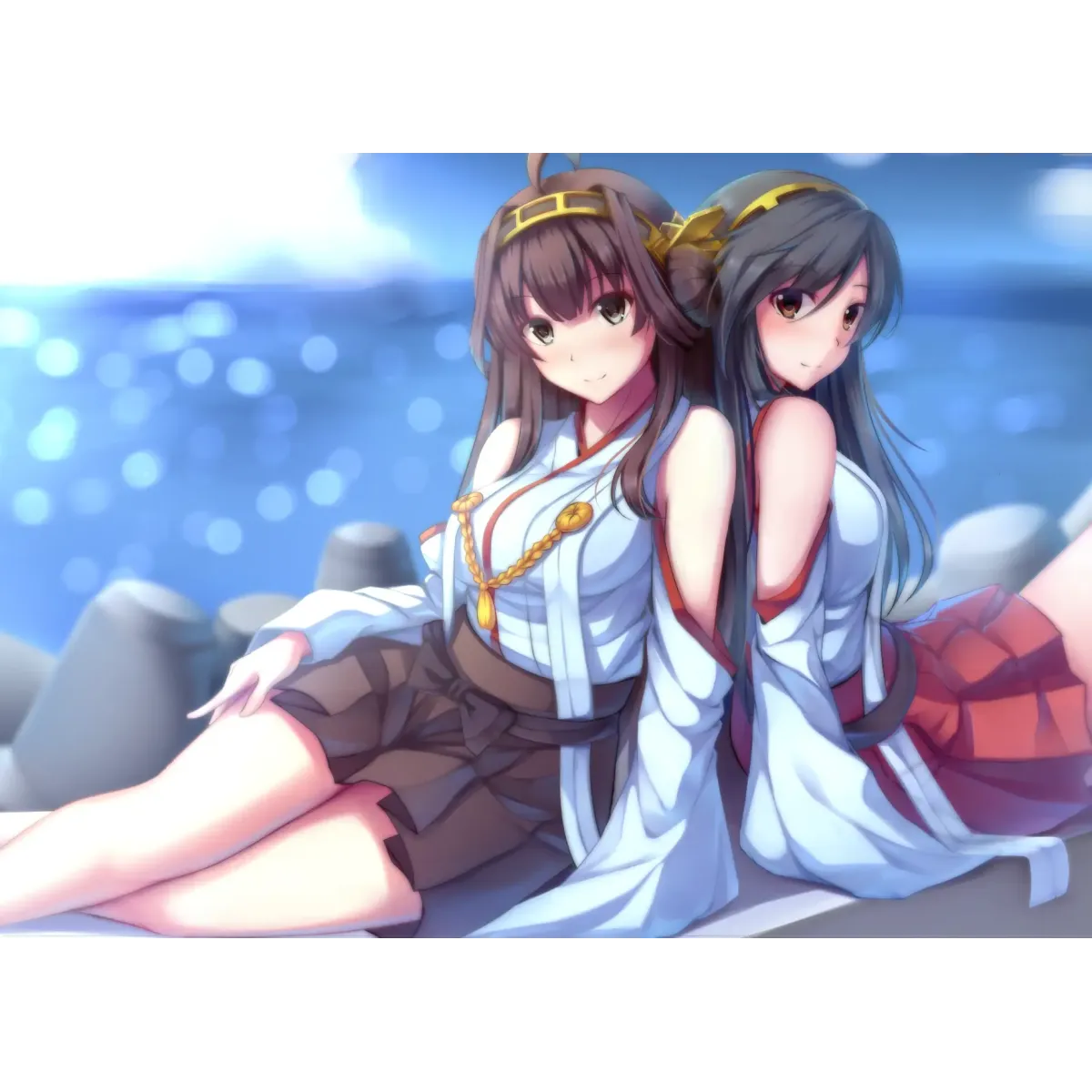 Haruna, Kongou Mouse Pad (Desk Mat)